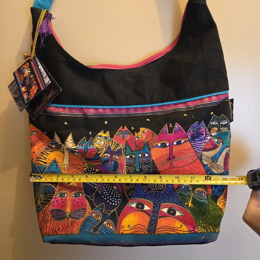 Laurel Burch Fantasticats Medium Scoop Tote Bag 5233 Multi By Sun N' Sand NWT - Picture 9 of 16